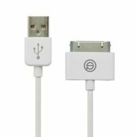 SWE-TECH 3C Apple Authorized White iPhone, iPad, iPod USB Charge and Sync Cable, 4 foot FWT10U2-04106WH